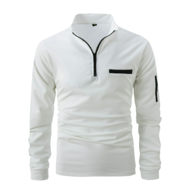 Heren Pullover met halve rits | Kwart rits | Lange mouwen | Rits poloshirt | Heren poloshirt-Boetiek Moda