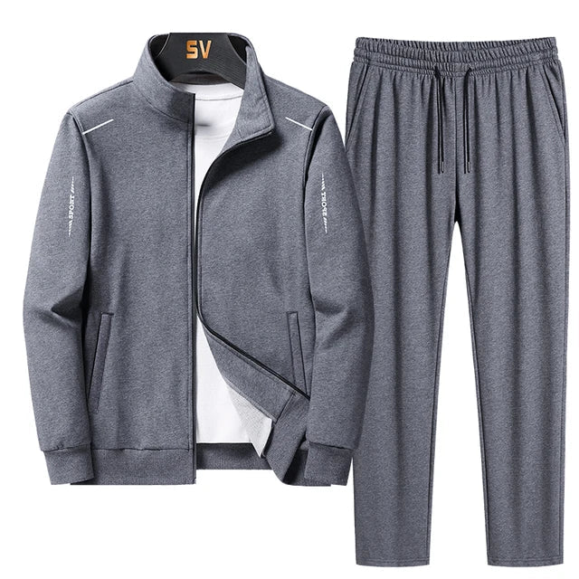 Heren Trainingspak - met rits - tweedelig - jas en joggingbroek - joggingpak-Boetiek Moda