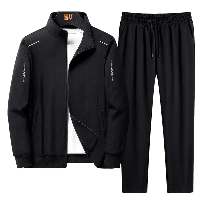 Heren Trainingspak - met rits - tweedelig - jas en joggingbroek - joggingpak-Boetiek Moda
