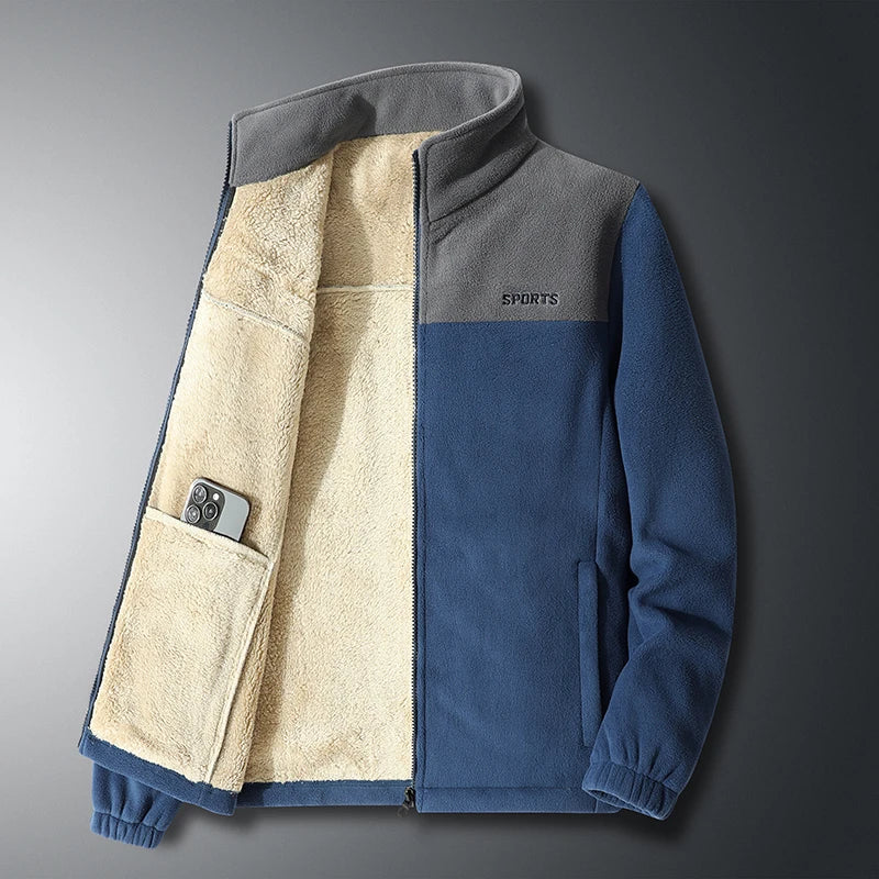 Heren fleece met volledige rits - Warm - Sport - Fleecejack - Herenjassen-Boetiek Moda