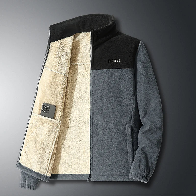 Heren fleece met volledige rits - Warm - Sport - Fleecejack - Herenjassen-Boetiek Moda