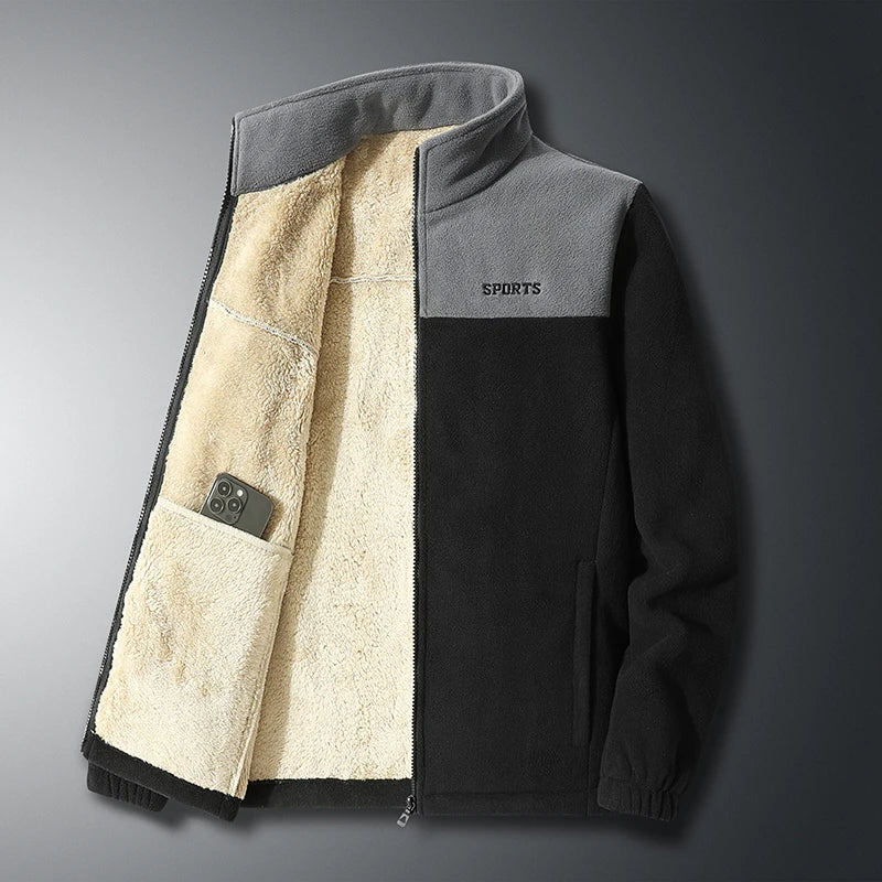 Heren fleece met volledige rits - Warm - Sport - Fleecejack - Herenjassen-Boetiek Moda