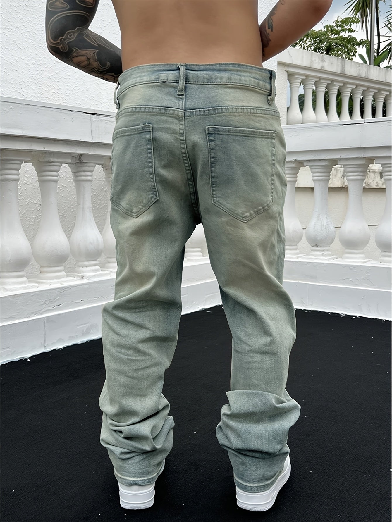 Herenjeans | Gestapeld | Gewassen | Baggy jeans | Loszittende jeans-Boetiek Moda