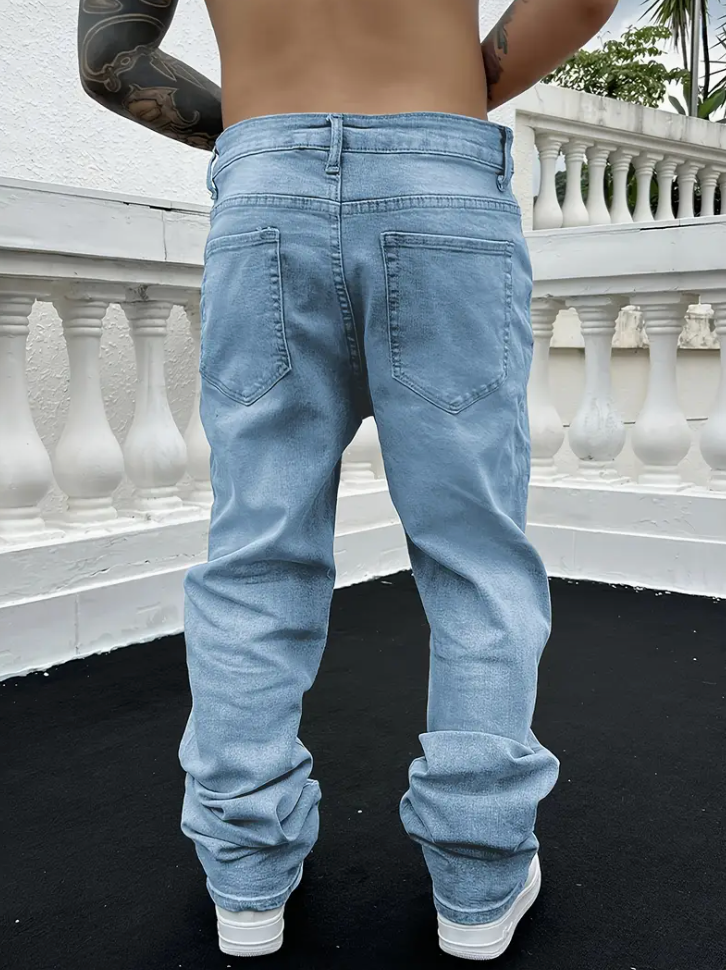 Herenjeans | Gestapeld | Gewassen | Baggy jeans | Loszittende jeans-Boetiek Moda