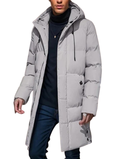 Herenpufferjas | Warm | Capuchon | Lange Jas | Heren Winterjas-Boetiek Moda
