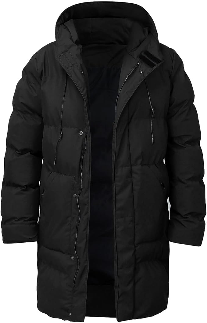 Herenpufferjas | Warm | Capuchon | Lange Jas | Heren Winterjas-Boetiek Moda