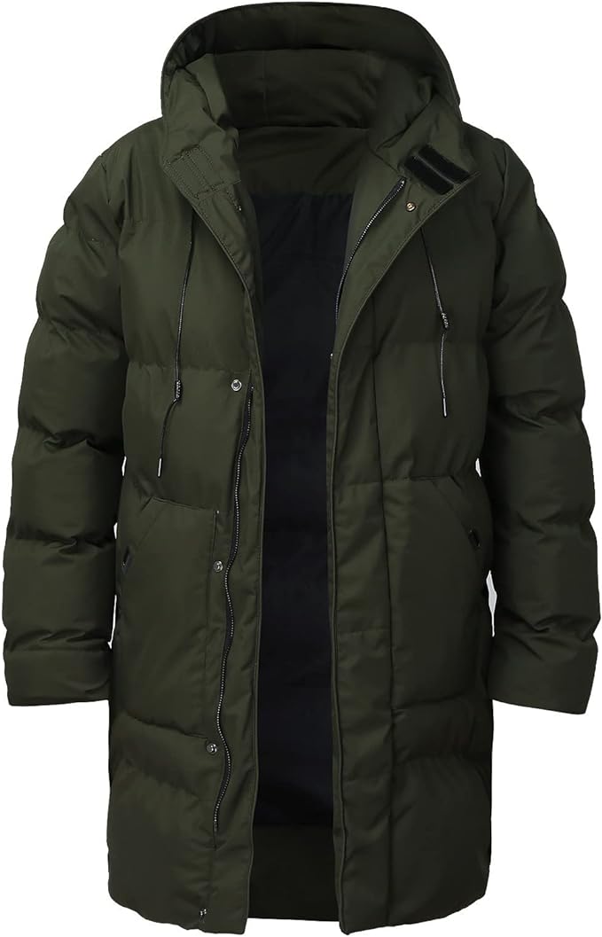 Herenpufferjas | Warm | Capuchon | Lange Jas | Heren Winterjas-Boetiek Moda