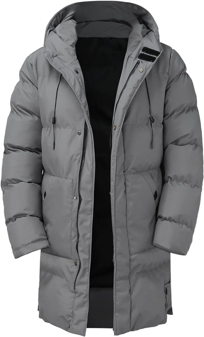 Herenpufferjas | Warm | Capuchon | Lange Jas | Heren Winterjas-Boetiek Moda