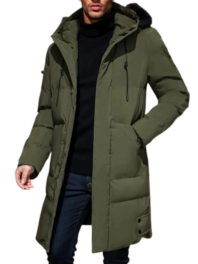 Herenpufferjas | Warm | Capuchon | Lange Jas | Heren Winterjas-Boetiek Moda