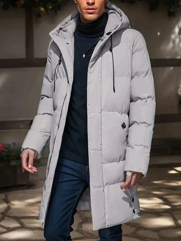Herenpufferjas | Warm | Capuchon | Lange Jas | Heren Winterjas-Boetiek Moda