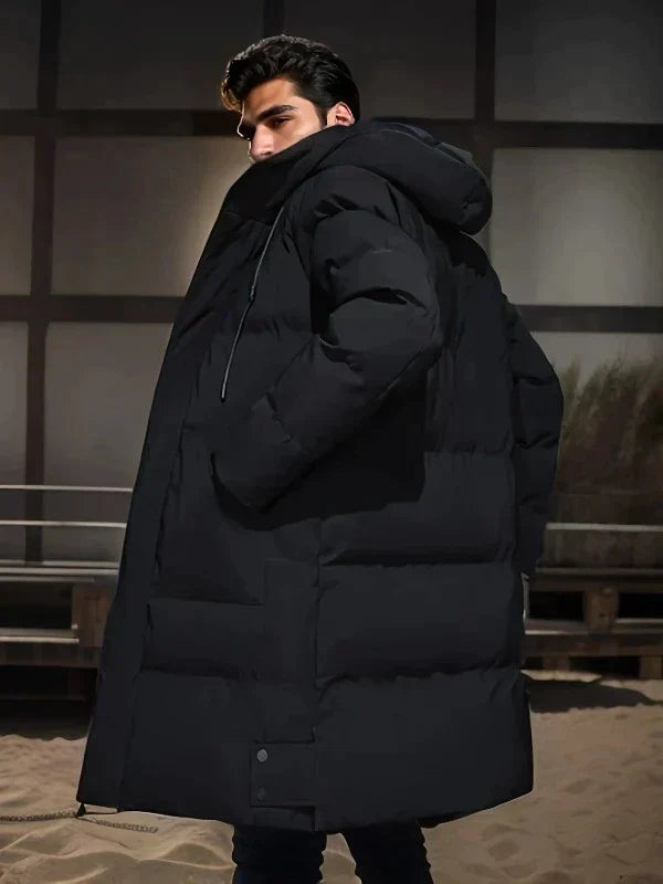 Herenpufferjas | Warm | Capuchon | Lange Jas | Heren Winterjas-Boetiek Moda