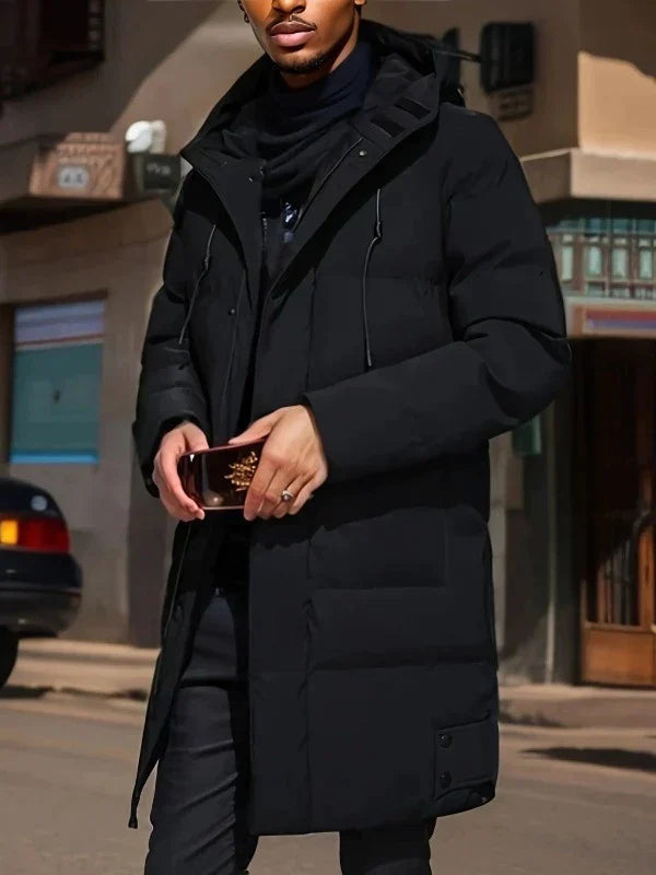 Herenpufferjas | Warm | Capuchon | Lange Jas | Heren Winterjas-Boetiek Moda