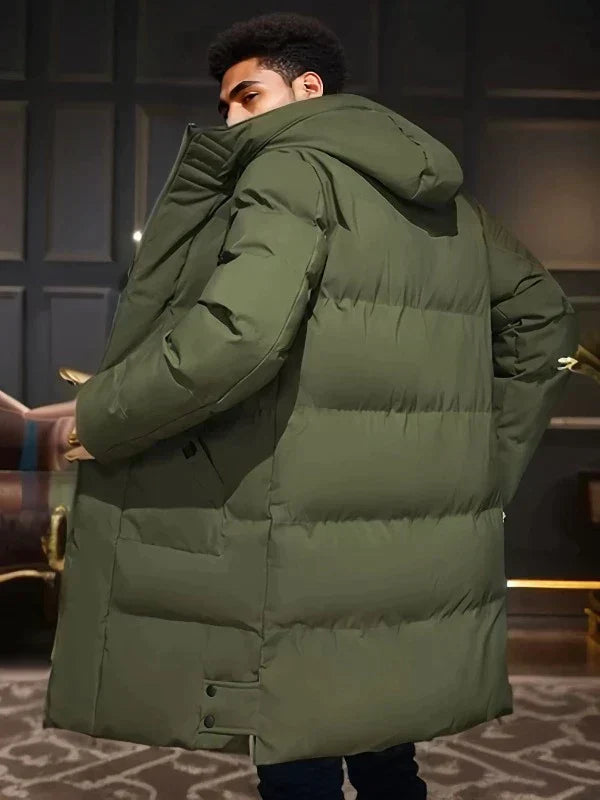 Herenpufferjas | Warm | Capuchon | Lange Jas | Heren Winterjas-Boetiek Moda