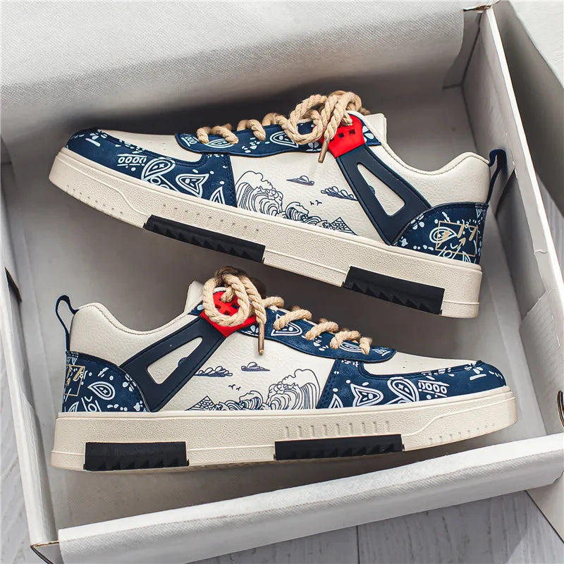 Herensneakers - Veterschoenen - Dagelijks - Skateschoenen - Herenschoenen-Boetiek Moda