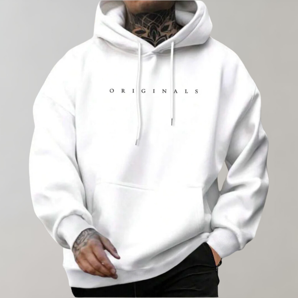 Hoodie - Comfortabele Originals-pulloverhoodie voor heren met zak-Boetiek Moda