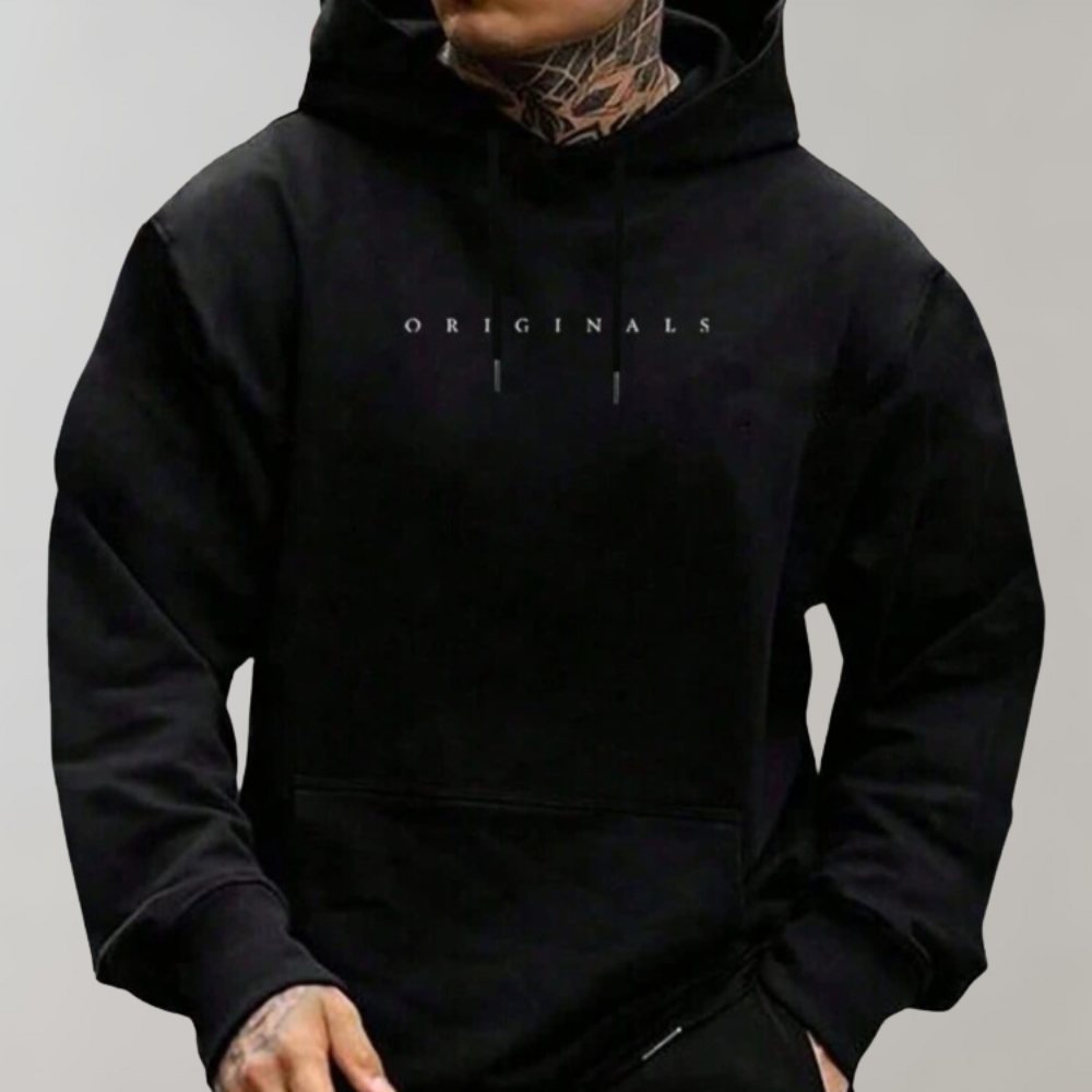 Hoodie - Comfortabele Originals-pulloverhoodie voor heren met zak-Boetiek Moda