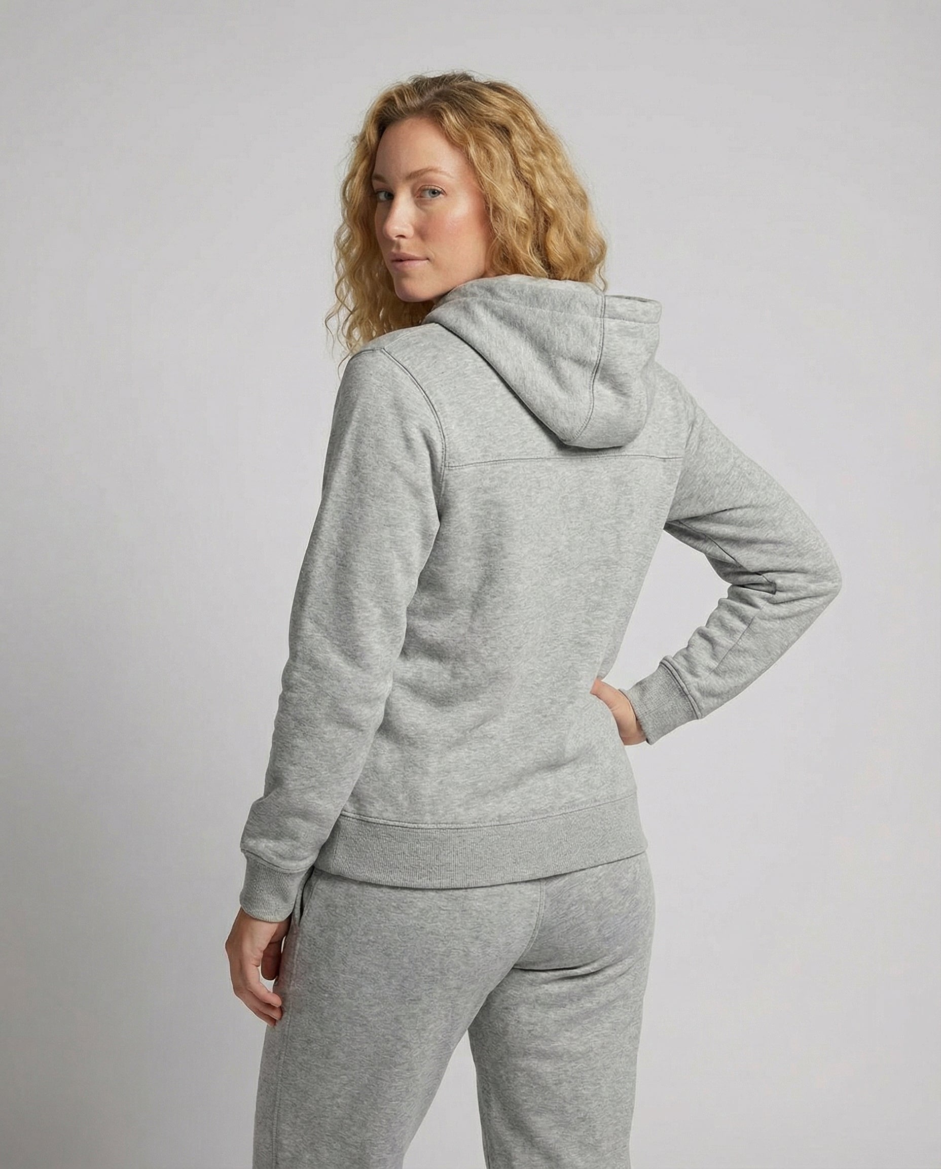 Hoodie en joggingbroek set – Casual grijze joggingpak voor dames-Boetiek Moda