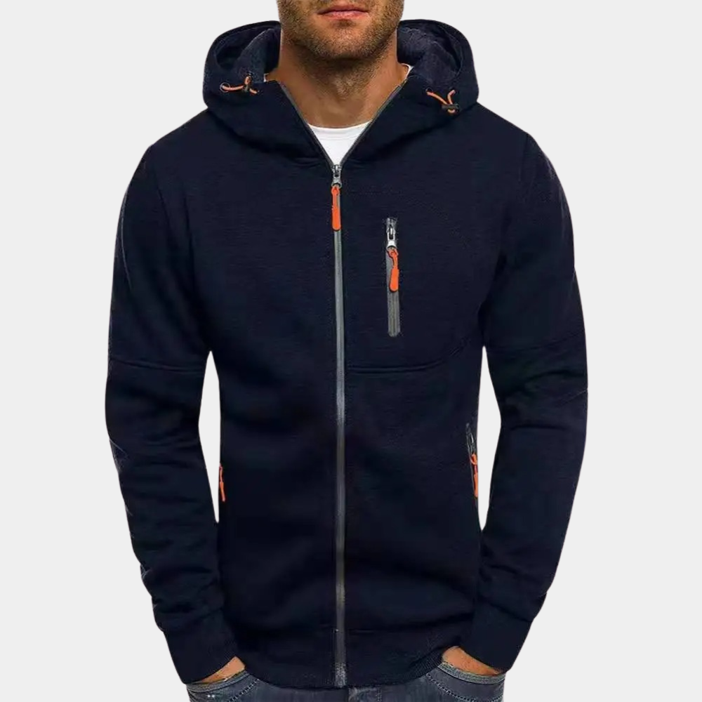 Hoodie met ritssluiting | Warm | Zakken | Hoodie met ritssluiting | Hoodie voor heren-Boetiek Moda