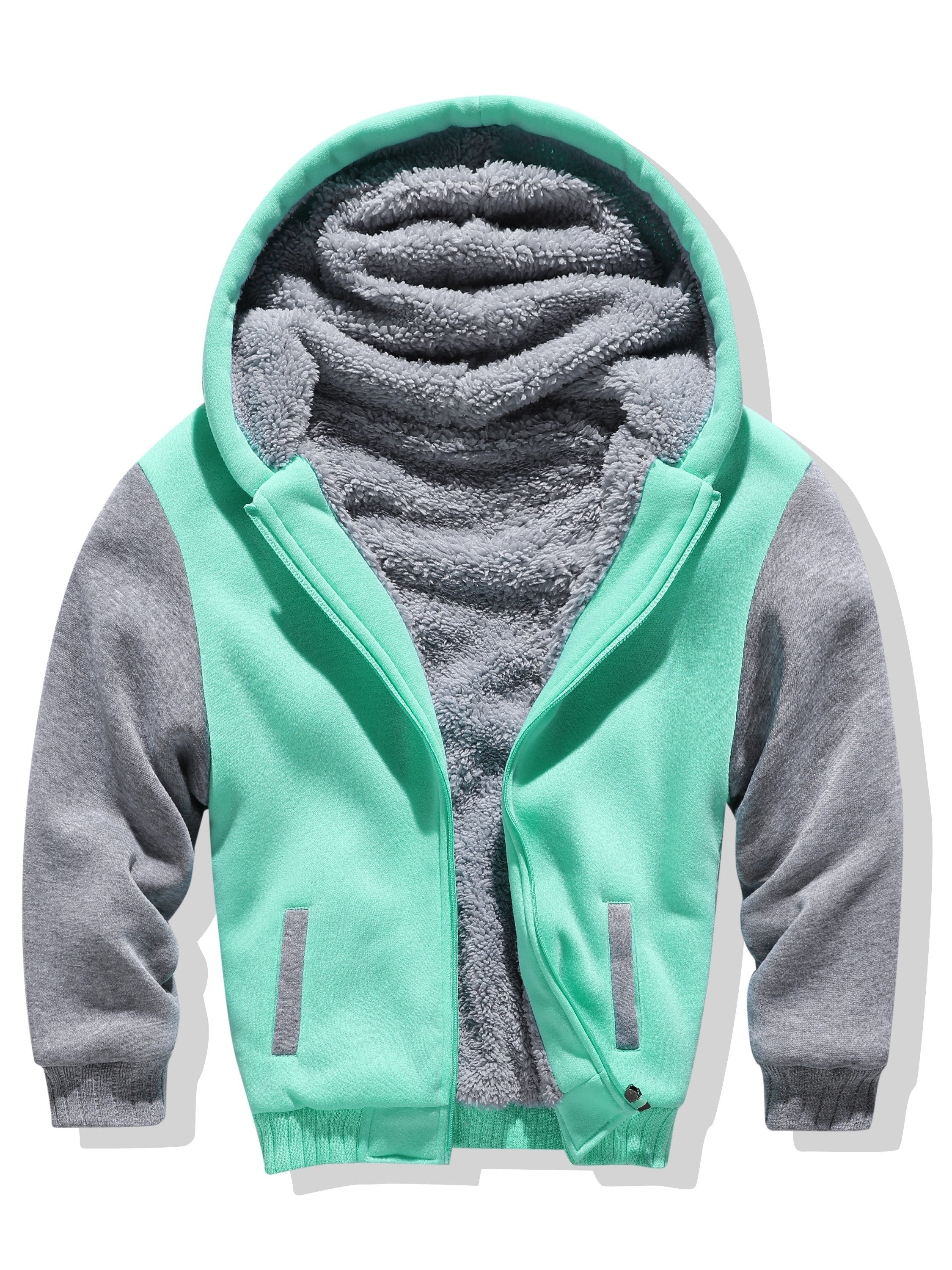 Hoodies voor kinderen - Jongens Warme Zip-Up fleece gevoerde Hoodie voor de winter-Boetiek Moda