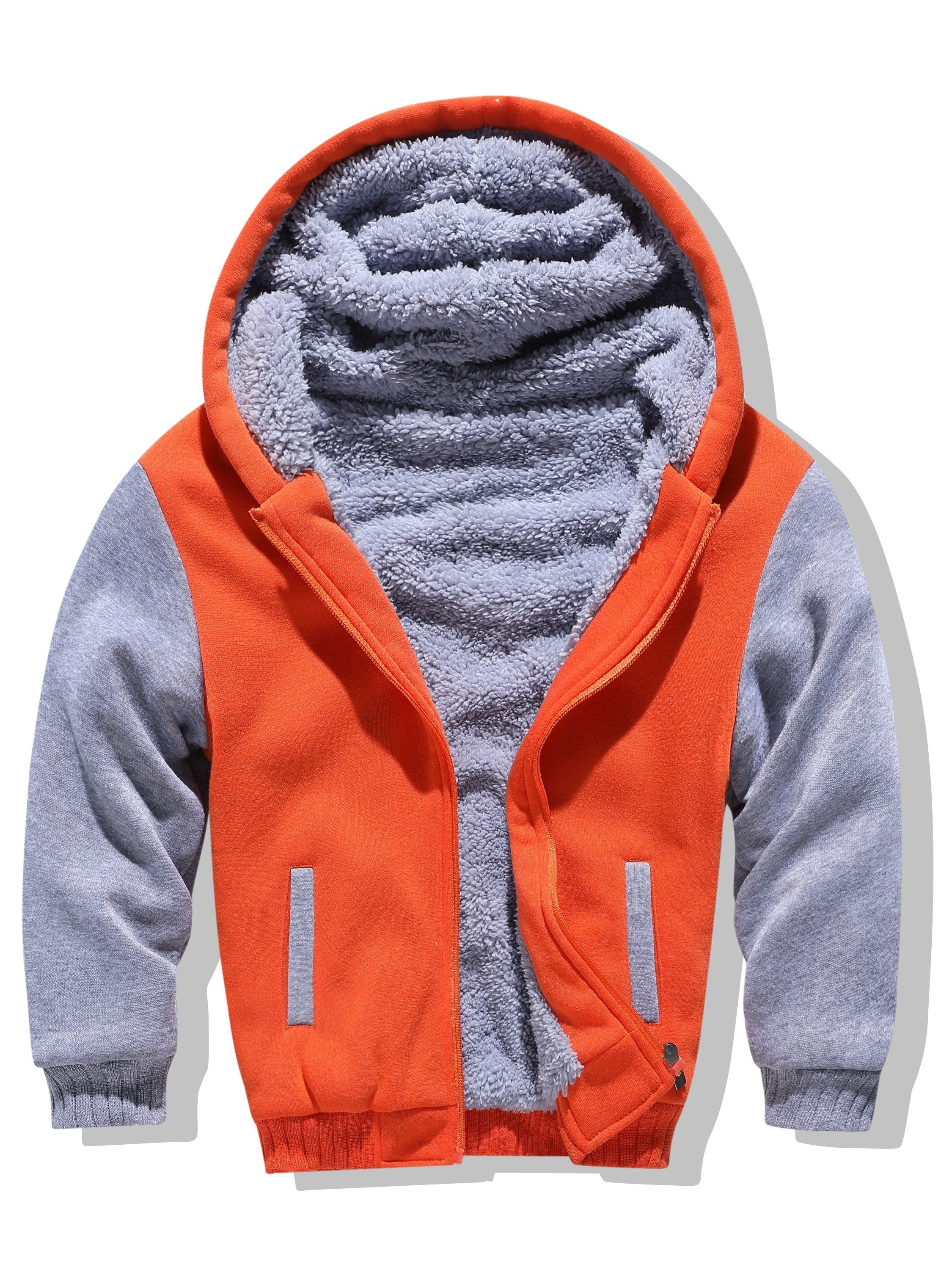 Hoodies voor kinderen - Jongens Warme Zip-Up fleece gevoerde Hoodie voor de winter-Boetiek Moda