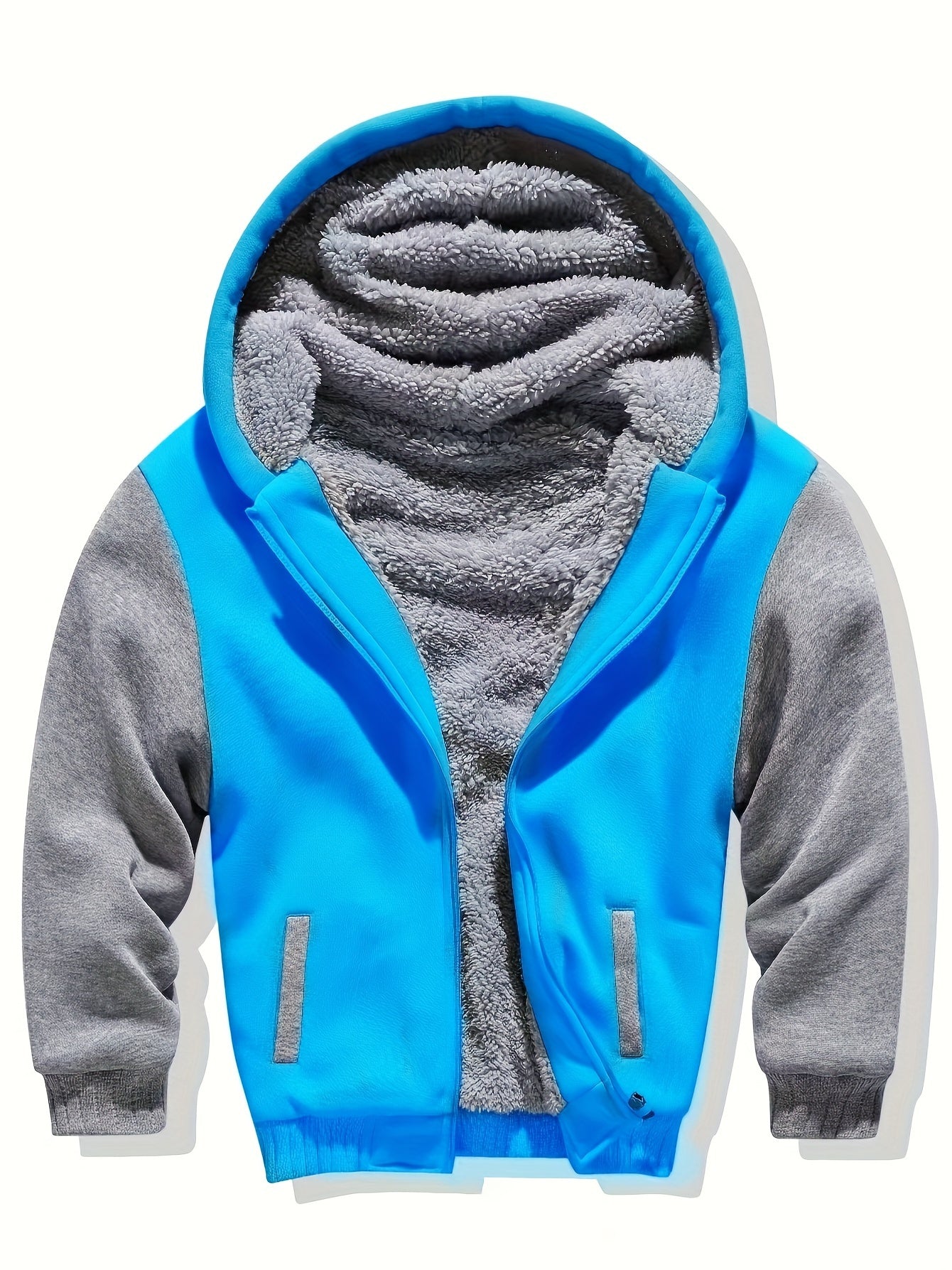 Hoodies voor kinderen - Jongens Warme Zip-Up fleece gevoerde Hoodie voor de winter-Boetiek Moda