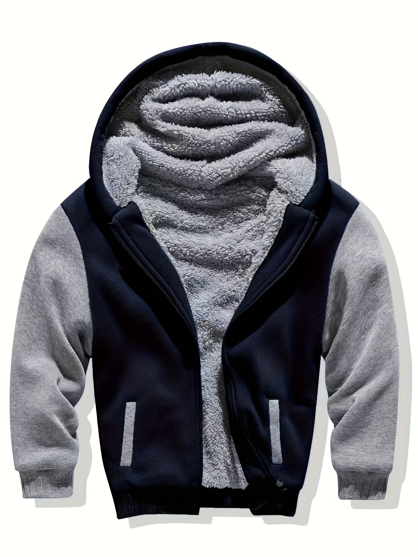 Hoodies voor kinderen - Jongens Warme Zip-Up fleece gevoerde Hoodie voor de winter-Boetiek Moda
