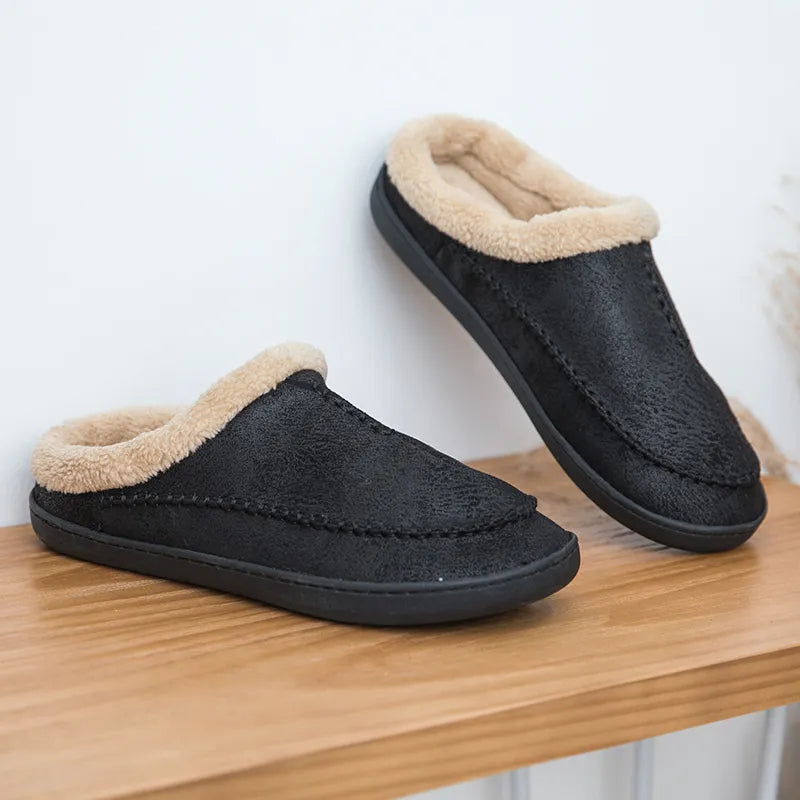 Huisslippers - Warme, suède pantoffels voor binnen in de winter voor heren-Boetiek Moda