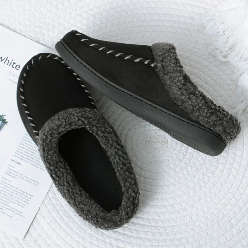 Huisslippers | Winter | Met fleece gevoerd | Binnenslippers | Herenslippers-Boetiek Moda