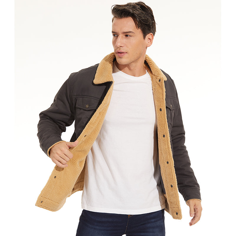 Jas met Sherpa - Waterdicht - Met fleece gevoerd - Winterjas - Herenjas-Boetiek Moda