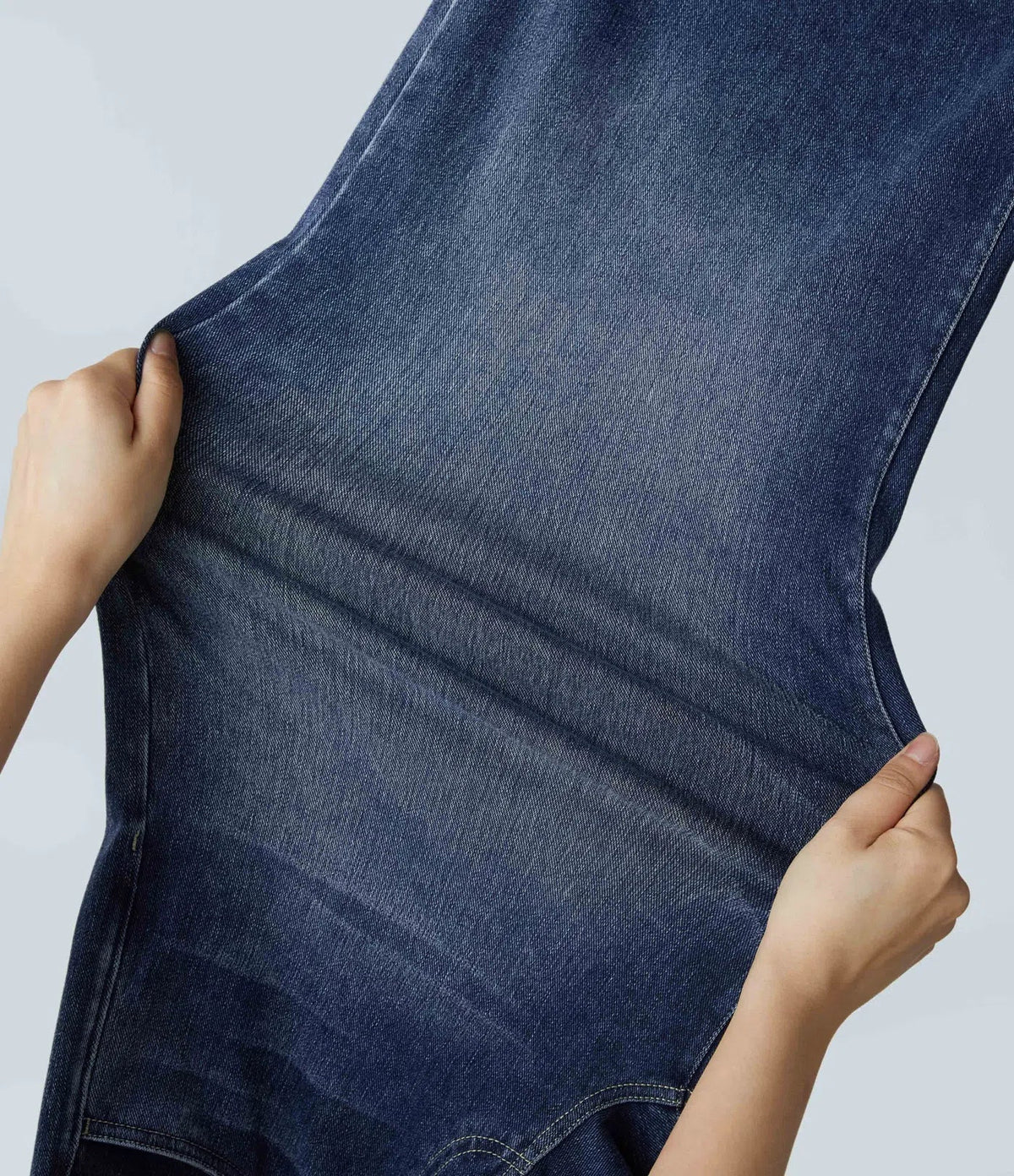 Jeans met wijde pijpen - Dames Elastische High Waist Stretchy Jeans-Boetiek Moda