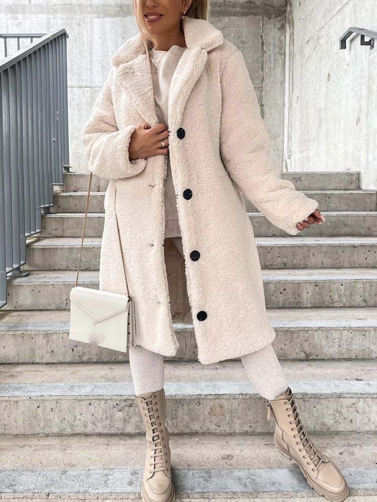 Jennifer Teddy Coat | Warme lange teddy jas is de top trend in 2025-Boetiek Moda