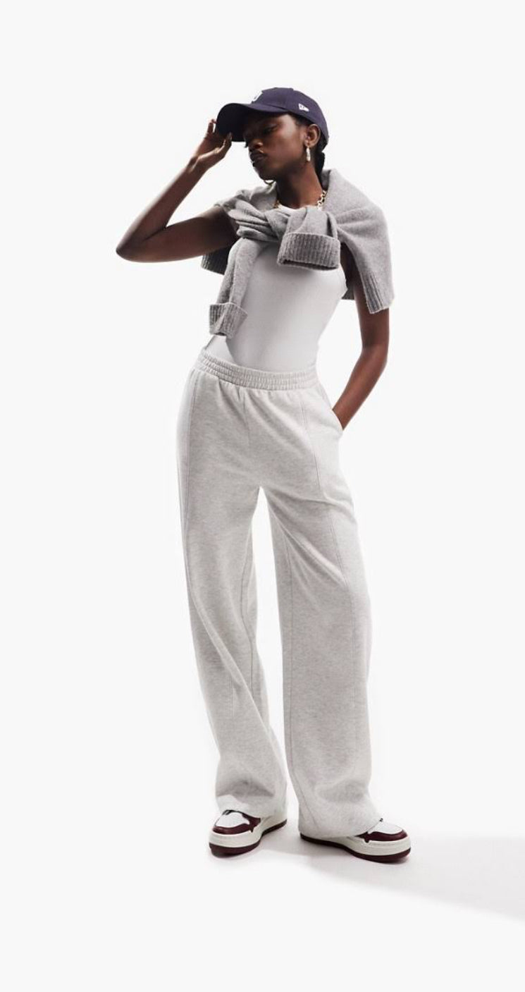Joggers met wijde pijpen | Elastische taille | Koord | Sweatbroeken met wijde pijpen | Damesbroeken-Boetiek Moda