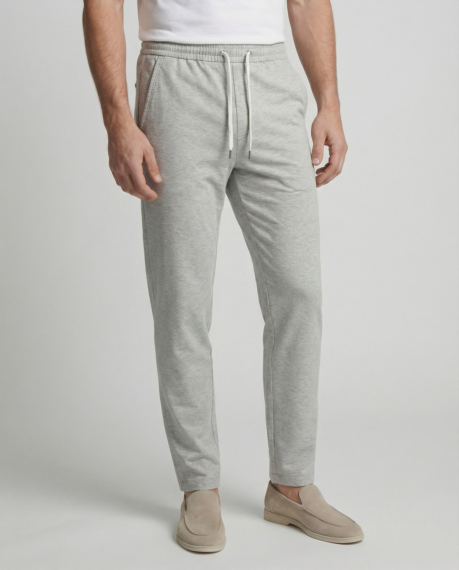 Joggingbroek met rechte pijpen - Trekkoord - Slim fit - Joggingbroek - Herenbroek-Boetiek Moda