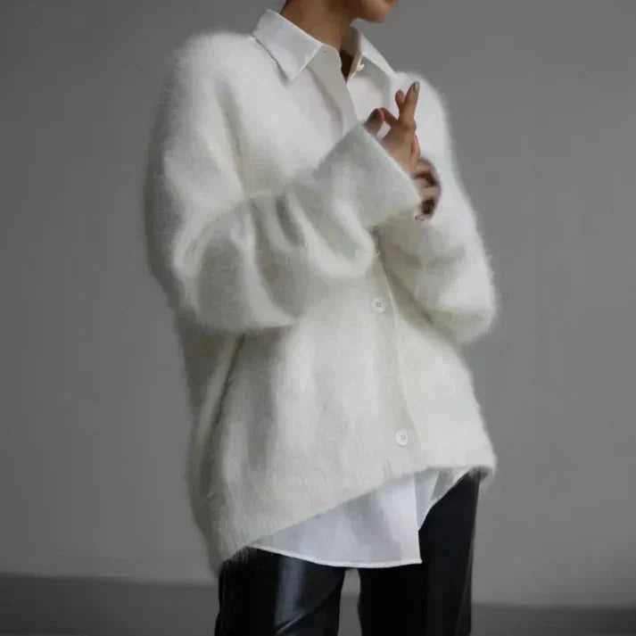 Kasjmier vest | Loose Fit | Button-Up | Gebreid Vest | Dameskleding-Boetiek Moda