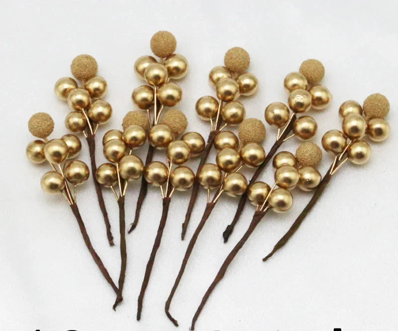 Kerstbessen plukken - Kunstmatig - Glitter - Kerstbloemstukken - Kerstdecoratie-Boetiek Moda