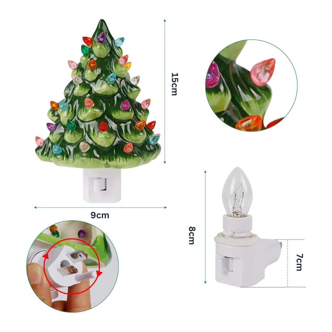 Kerstboom nachtlampje - Festief LED-kerstnachtlampje met stekker-Boetiek Moda