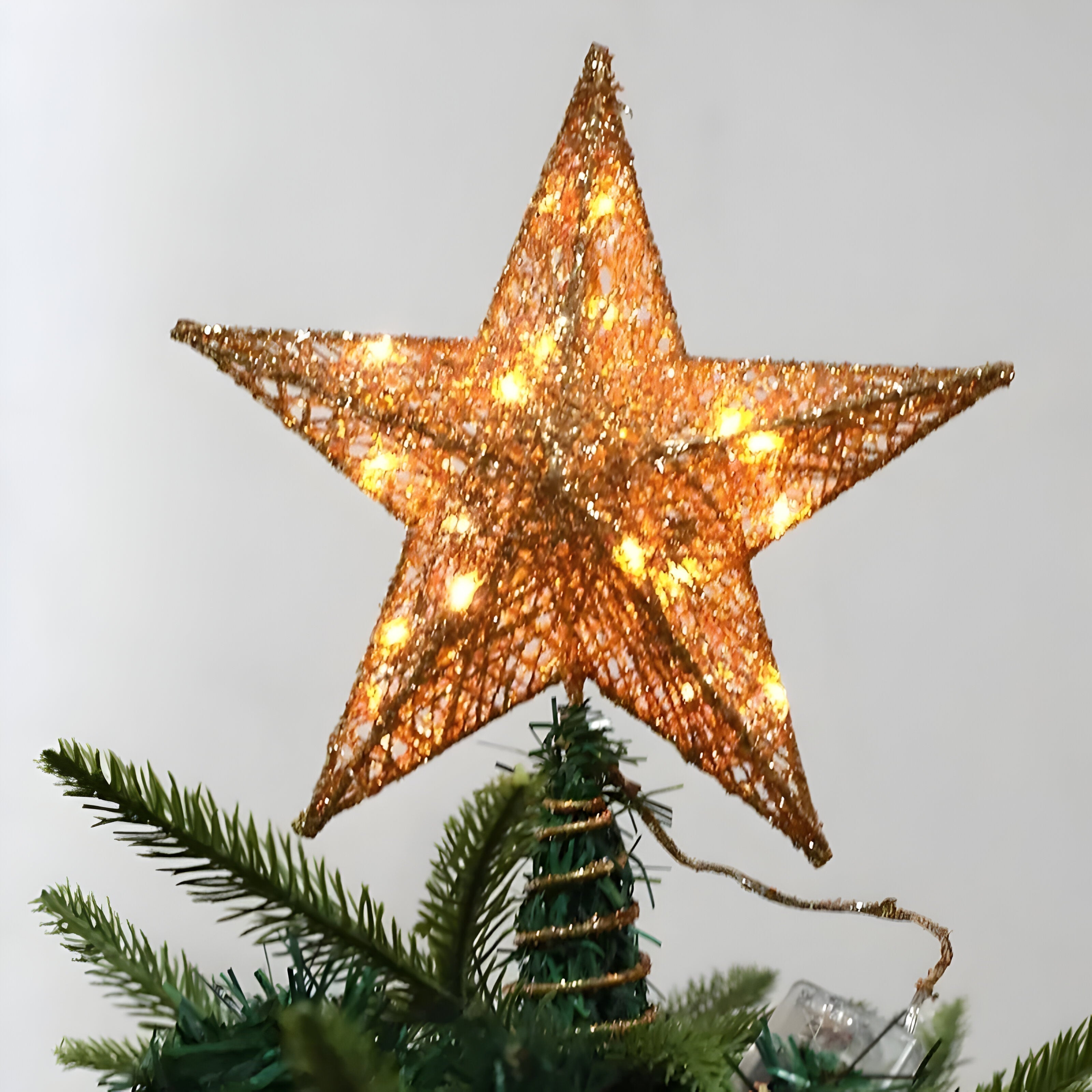 Kerstboomtoppers - Lichtgevende LED Ster Topper Kerstboom-Boetiek Moda