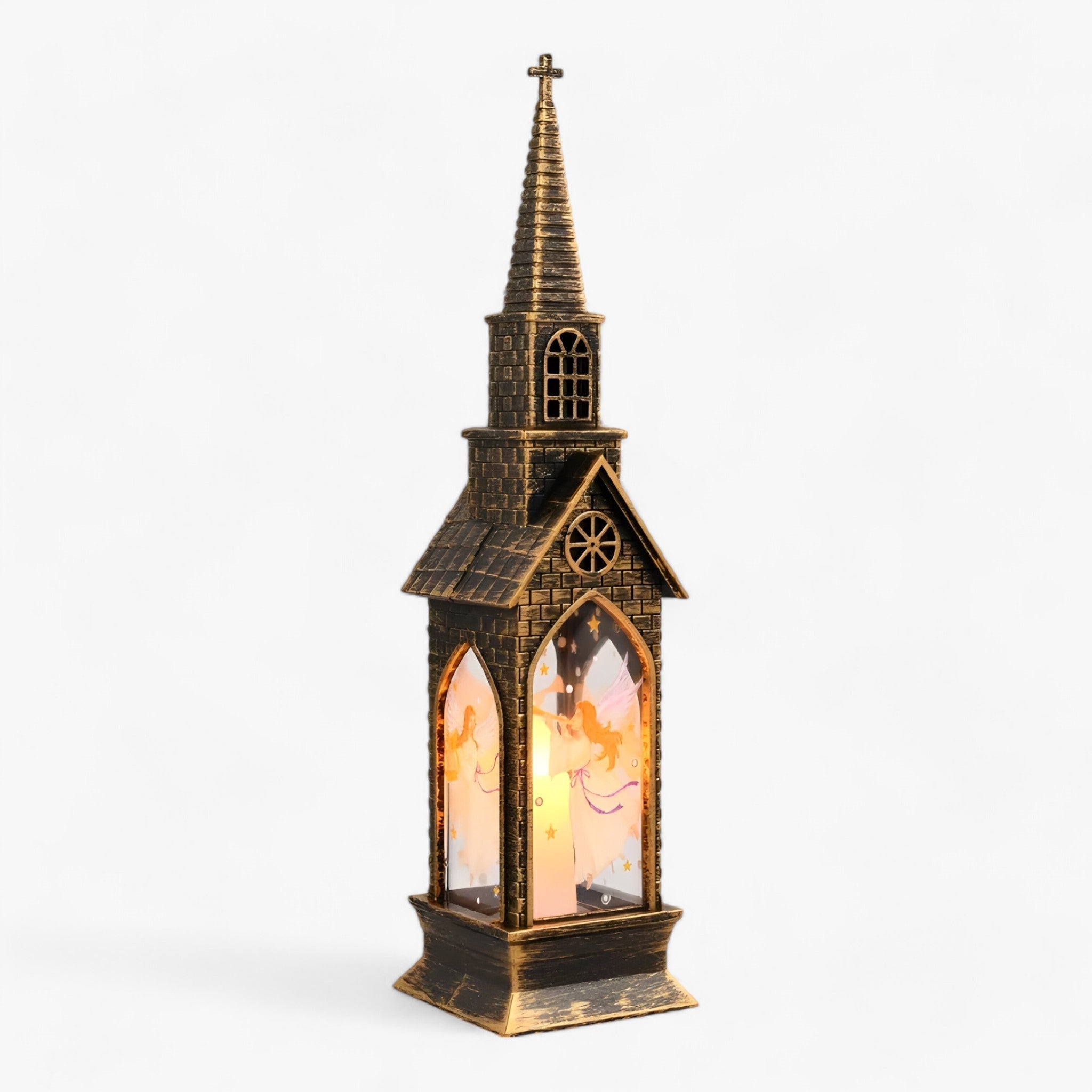 Kerstlantaarn - Decoratie - Lichtgevend - LED lantaarn - Feestelijke lantaarn-Boetiek Moda