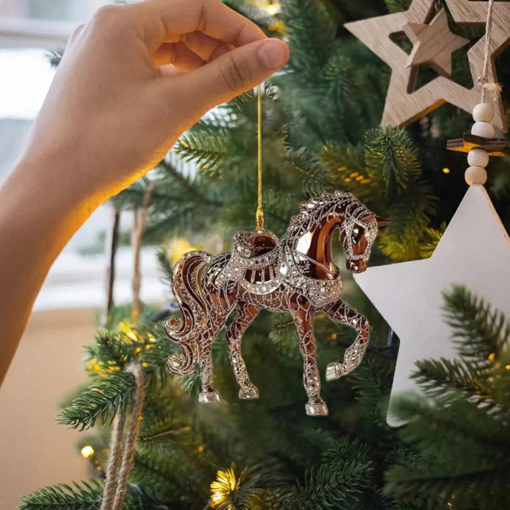 Kerstpaard Ornament - Hangende Kerstboom Paard Decoratie-Boetiek Moda