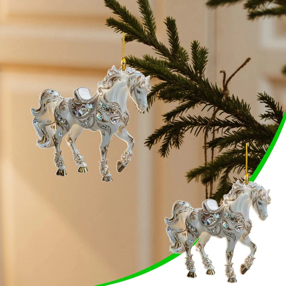 Kerstpaard Ornament - Hangende Kerstboom Paard Decoratie-Boetiek Moda