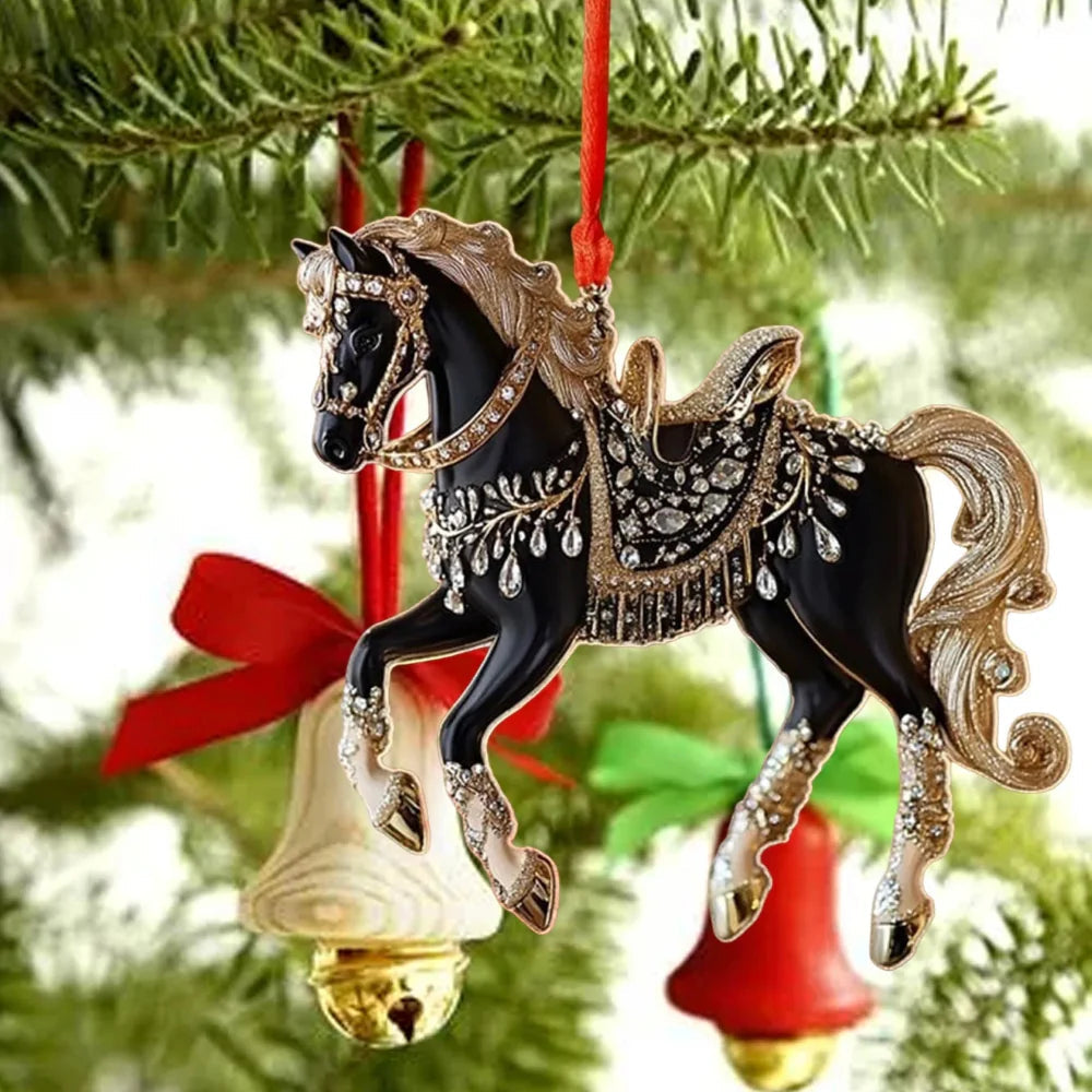 Kerstpaard Ornament - Hangende Kerstboom Paard Decoratie-Boetiek Moda