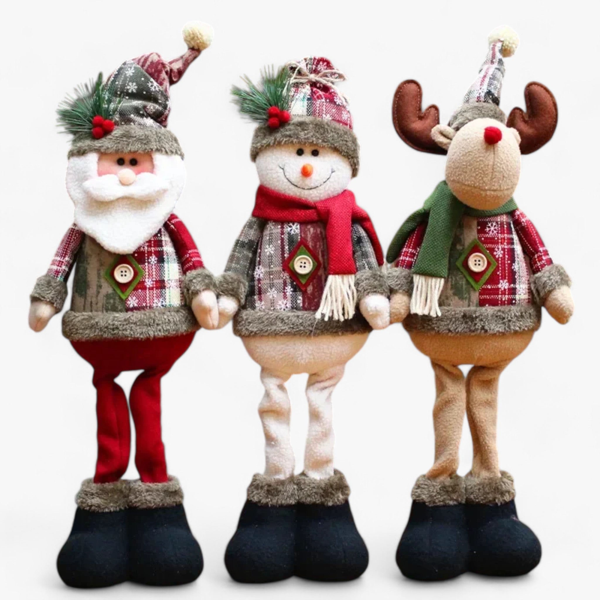 Kerstpoppen - Kerstman - Sneeuwpop - Kerstfiguren - Kerstdecoratie-Boetiek Moda