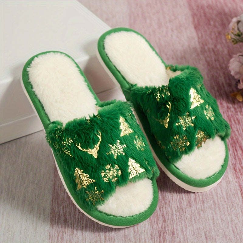 Kerstslippers | Warm | Binnen | Winterslippers | Huisschoenen voor dames-Boetiek Moda
