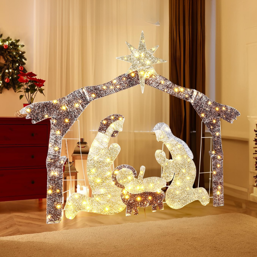 Kerststal - Buiten - Heilige Familie - Kerststal - Kerstversiering-Boetiek Moda