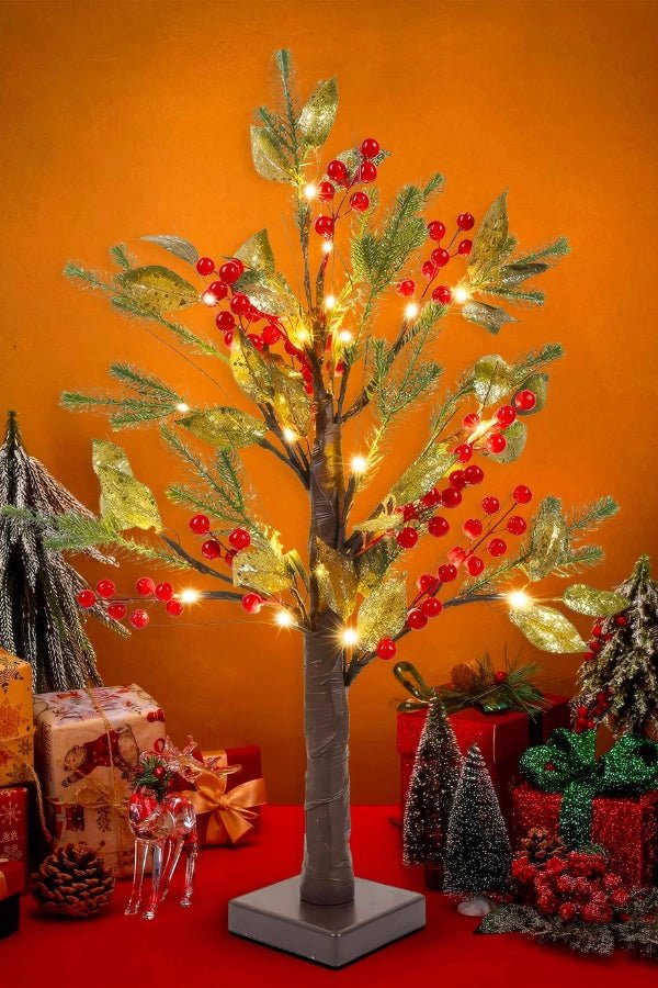 Kersttafelverlichting - Kunstmatige Kerstbloem LED Decoratie-Boetiek Moda