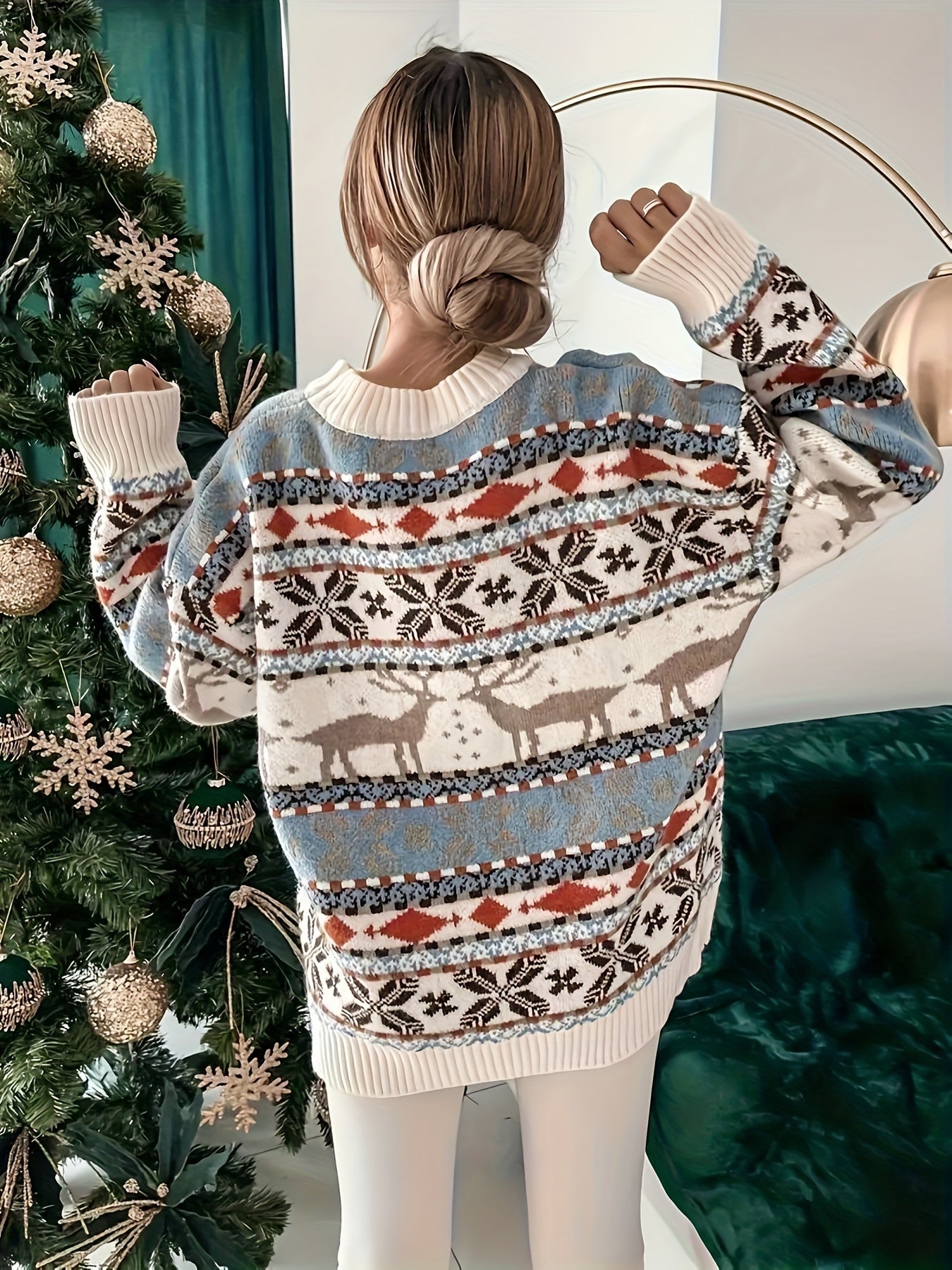 Kersttrui - Oversized - Winter - Gebreide trui - Kersttrui voor dames-Boetiek Moda