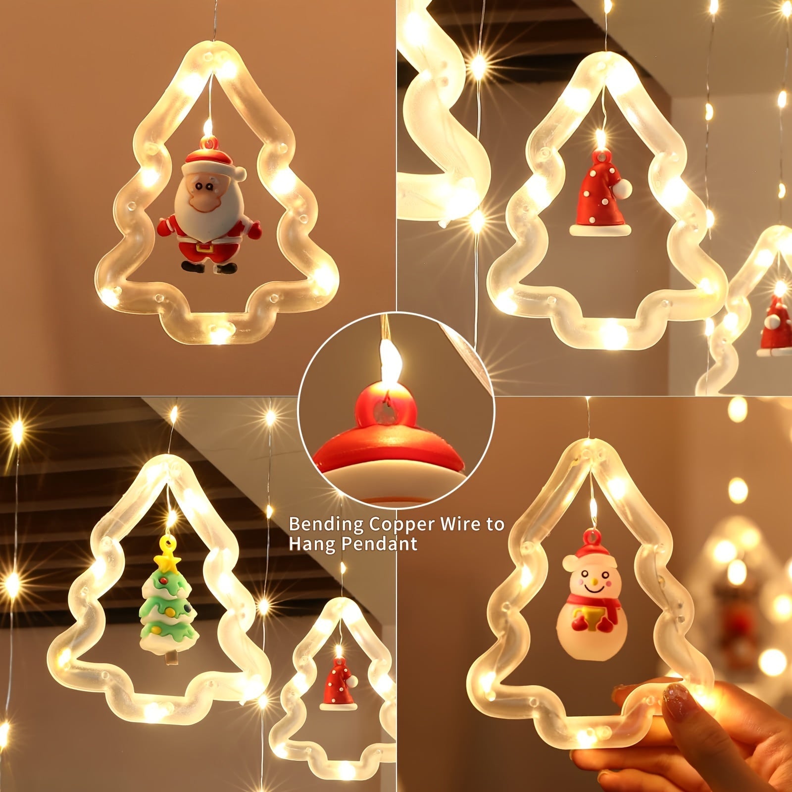 Kerstverlichting voor ramen | Hangend | Cirkelvormig | Kerstversiering voor ramen | Kerstverlichting-Boetiek Moda