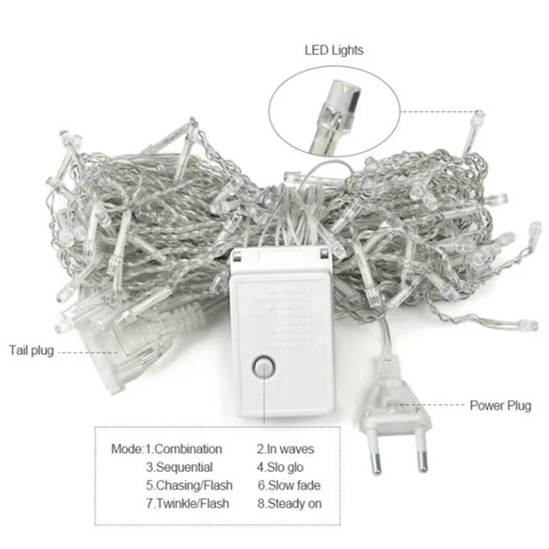 Kerstverlichting voor ramen - Hangende kerstverlichting voor binnen en buiten-Boetiek Moda