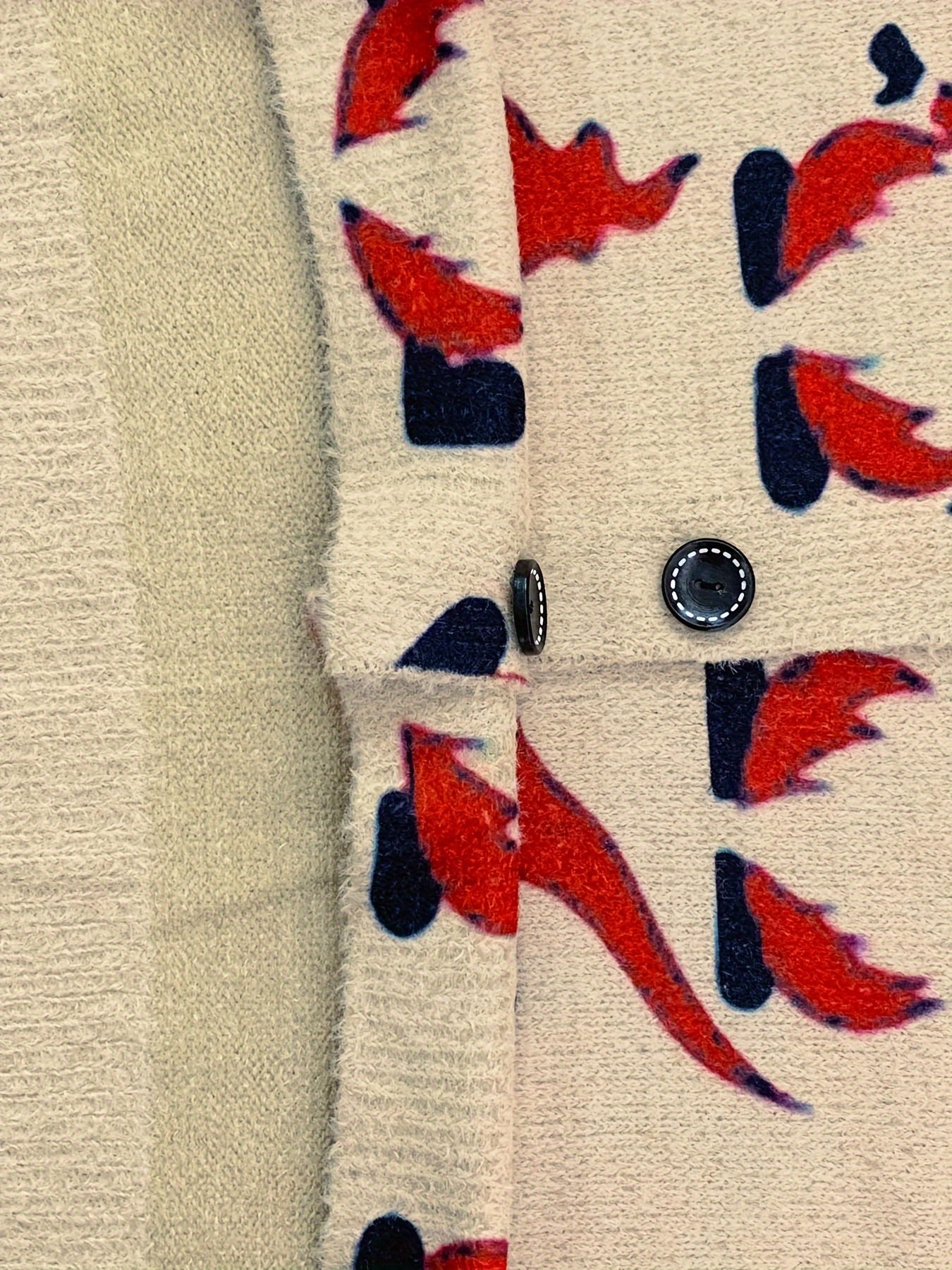 Kerstvest | Kerstmanprint | Kerstmis | Wintervest | Damesbreigoed-Boetiek Moda