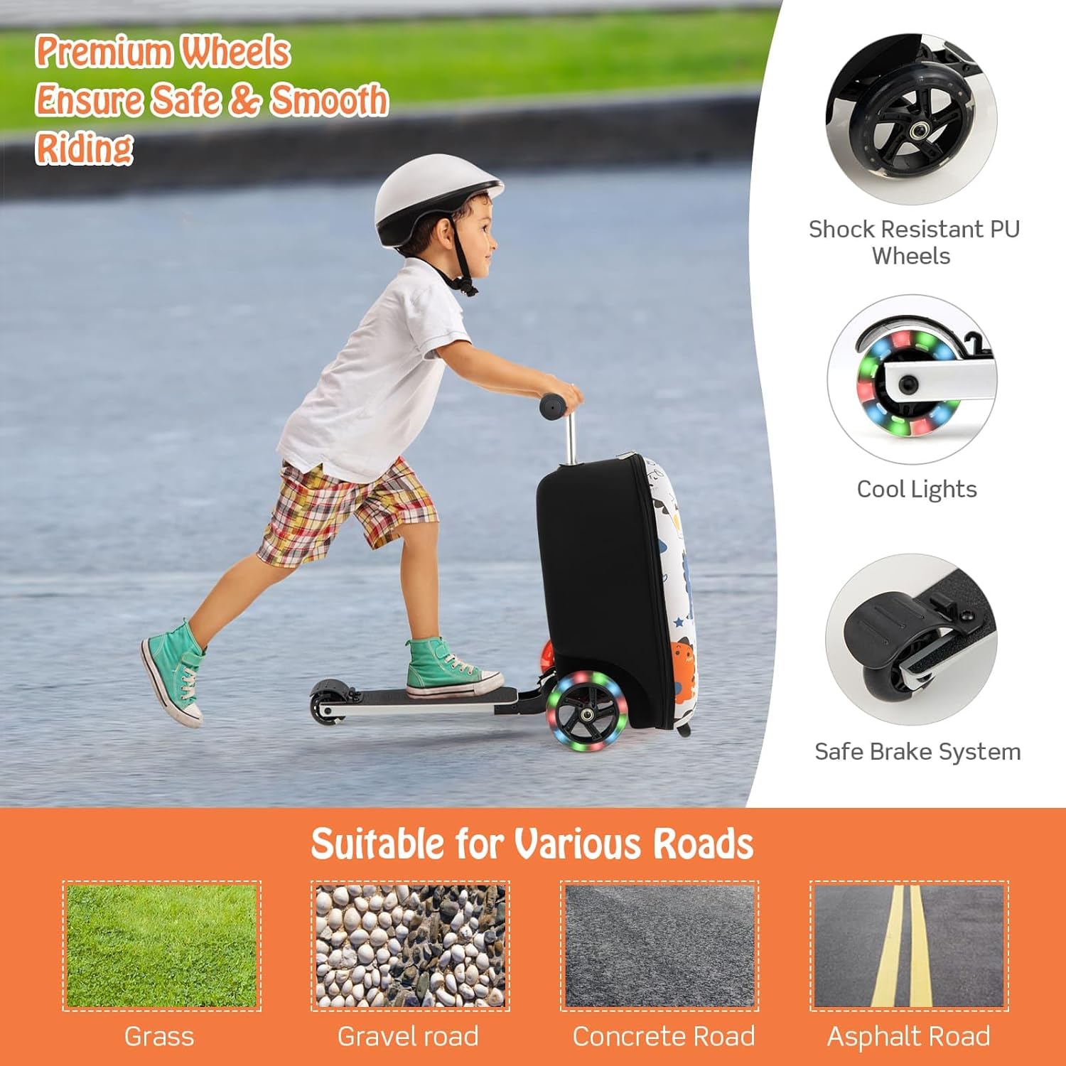 Kinderstepkoffer - Opvouwbaar - Microstep - Ride On-koffer - Kinderkoffer-Boetiek Moda